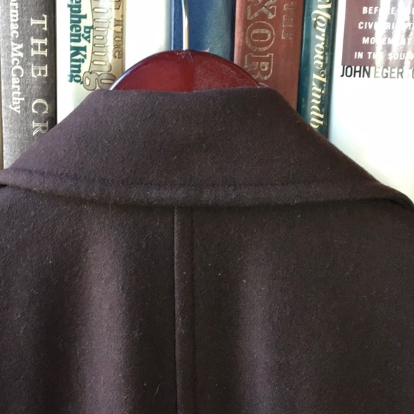 Tulle Brown Wool Blend Coat sz S - Picture 12 of 16